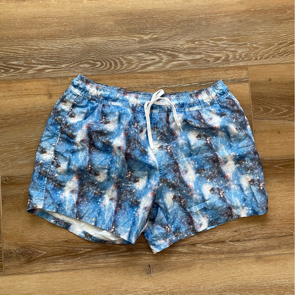 Topman. Swim Shorts. Men. S. Galaxy print.